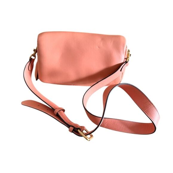 Coach Soft Tabby Leather Shoulder Bag Coral Pink Crossbody 11x10x3 - Picture 12 of 13